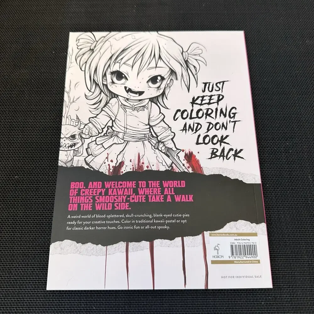 Creepy Kawaii Adult Coloring Book - Gothic, Halloween, Spooky, Horror